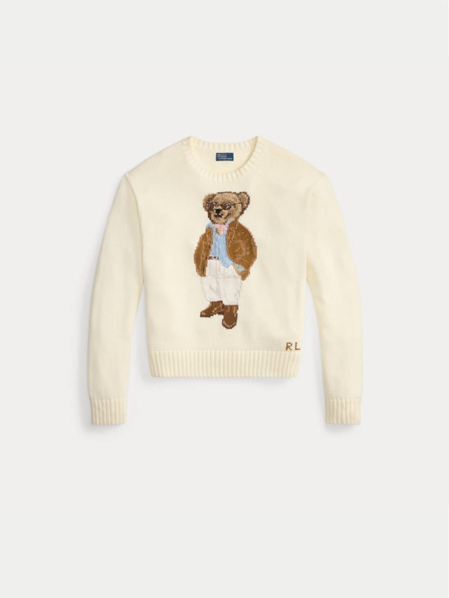 Maglia in cotone con motivo Polo Bear 211A96248 001 RALPH LAUREN