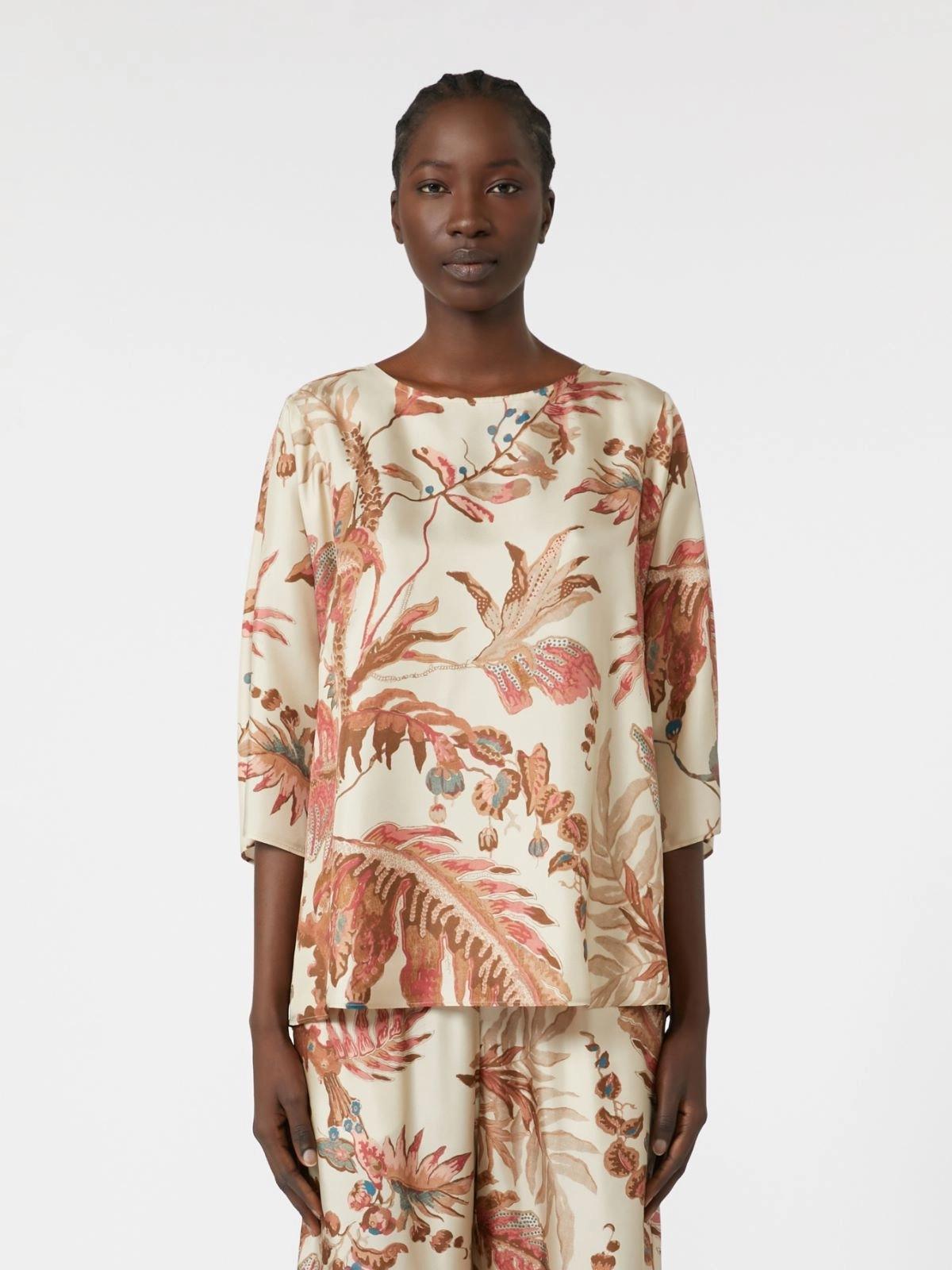 Blusa in twill di seta stampata FILIPPO 001 WEEKEND