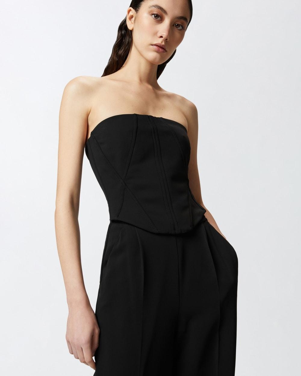 Tuta elegante bustier con pantalone largo