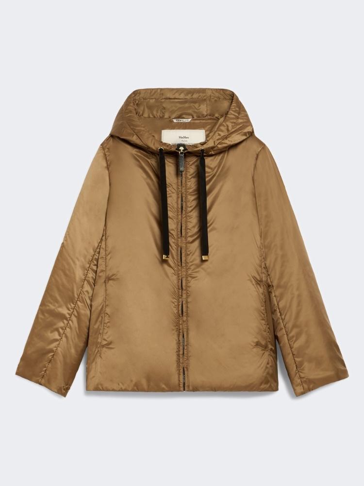 Giacca imbottita con cappuccio in tela antigoccia GREENH 051 MAX MARA THE CUBE