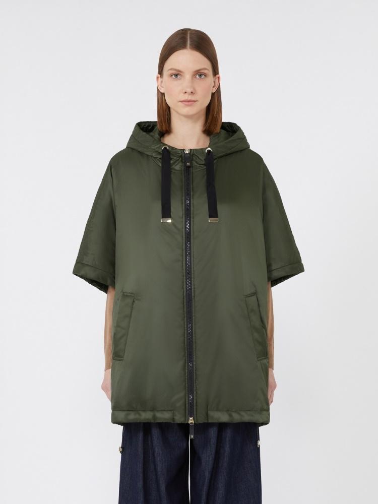 Mantella imbottita con cappuccio in tela antigoccia GREENCI 087 MAX MARA THE CUBE