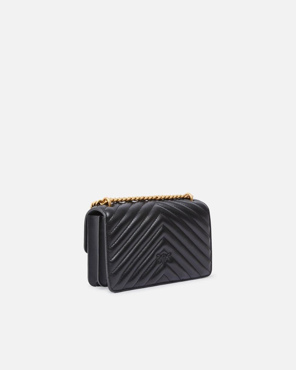 Borsa piccola a tracolla Love Bag One Chevron<BR/> 100074A0GK Z99Q PINKO