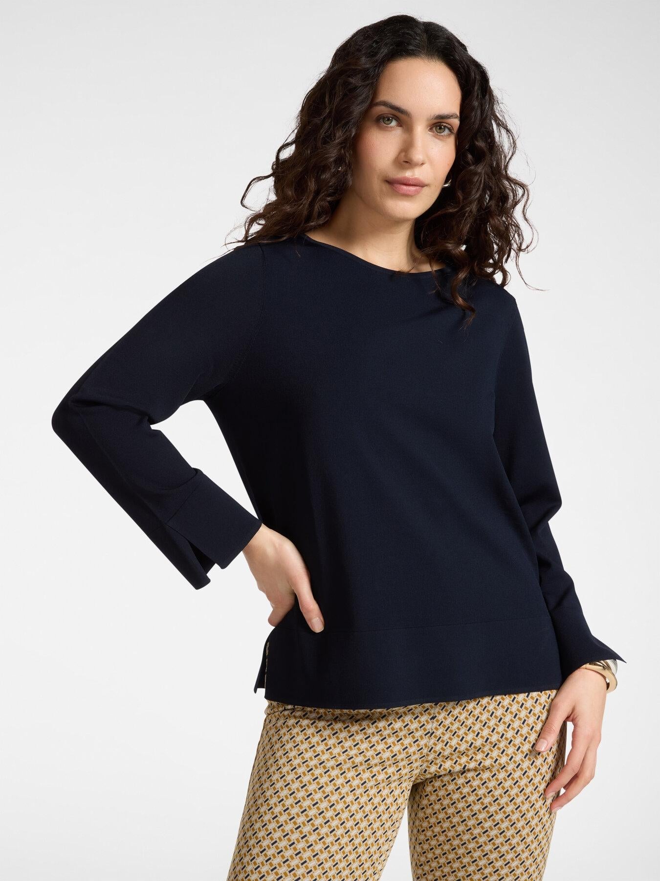 Maglia tinta unita misto viscosa<BR/> M561Z100751N 34 ELENA MIRO