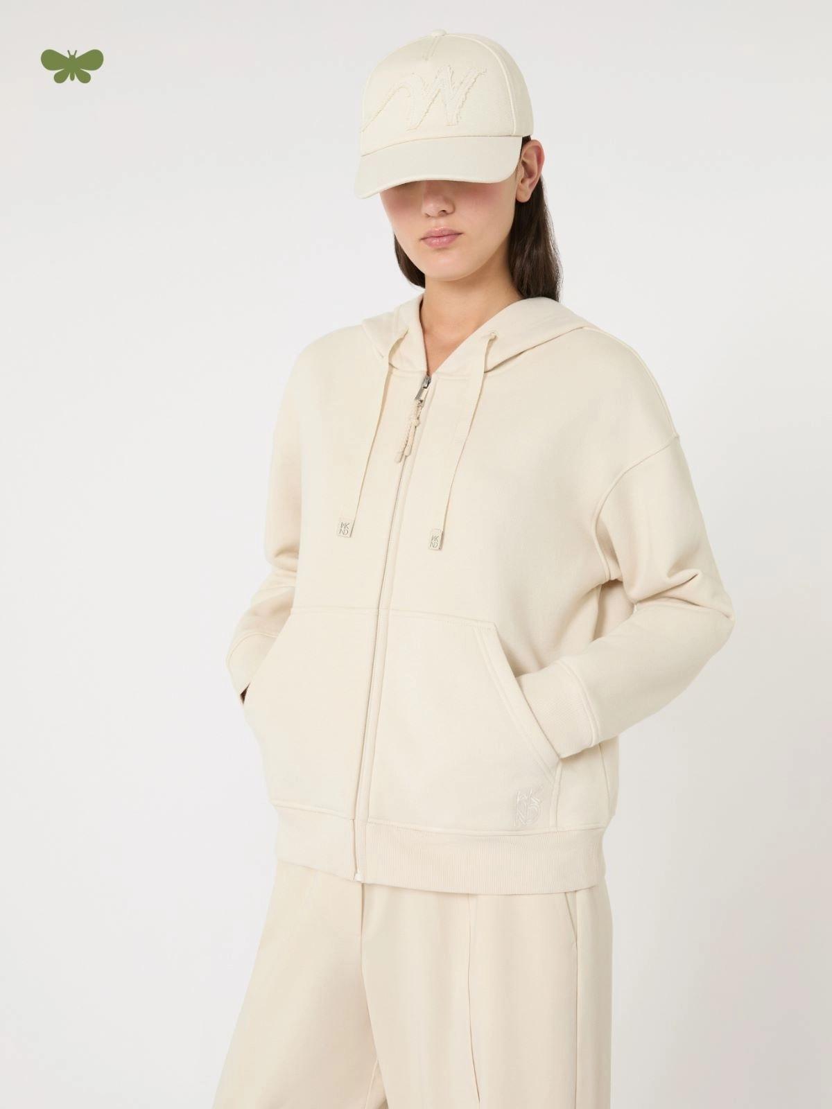 Felpa con zip in cotone CANE 001 WEEKEND