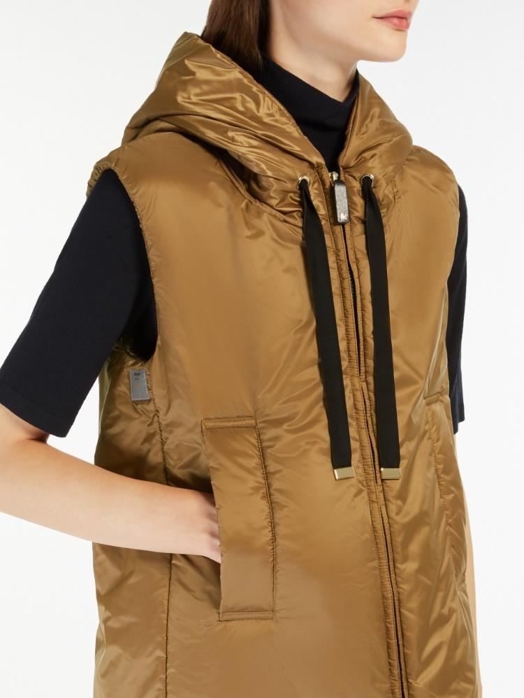 Gilet imbottito con cappuccio in tela antigoccia GREENGO 051 MAX MARA THE CUBE