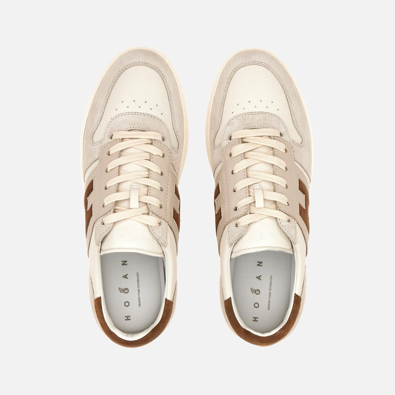 Sneakers Hogan H-TV<BR/>Marrone Avorio HXM6680FZ00UHC 687N HOGAN