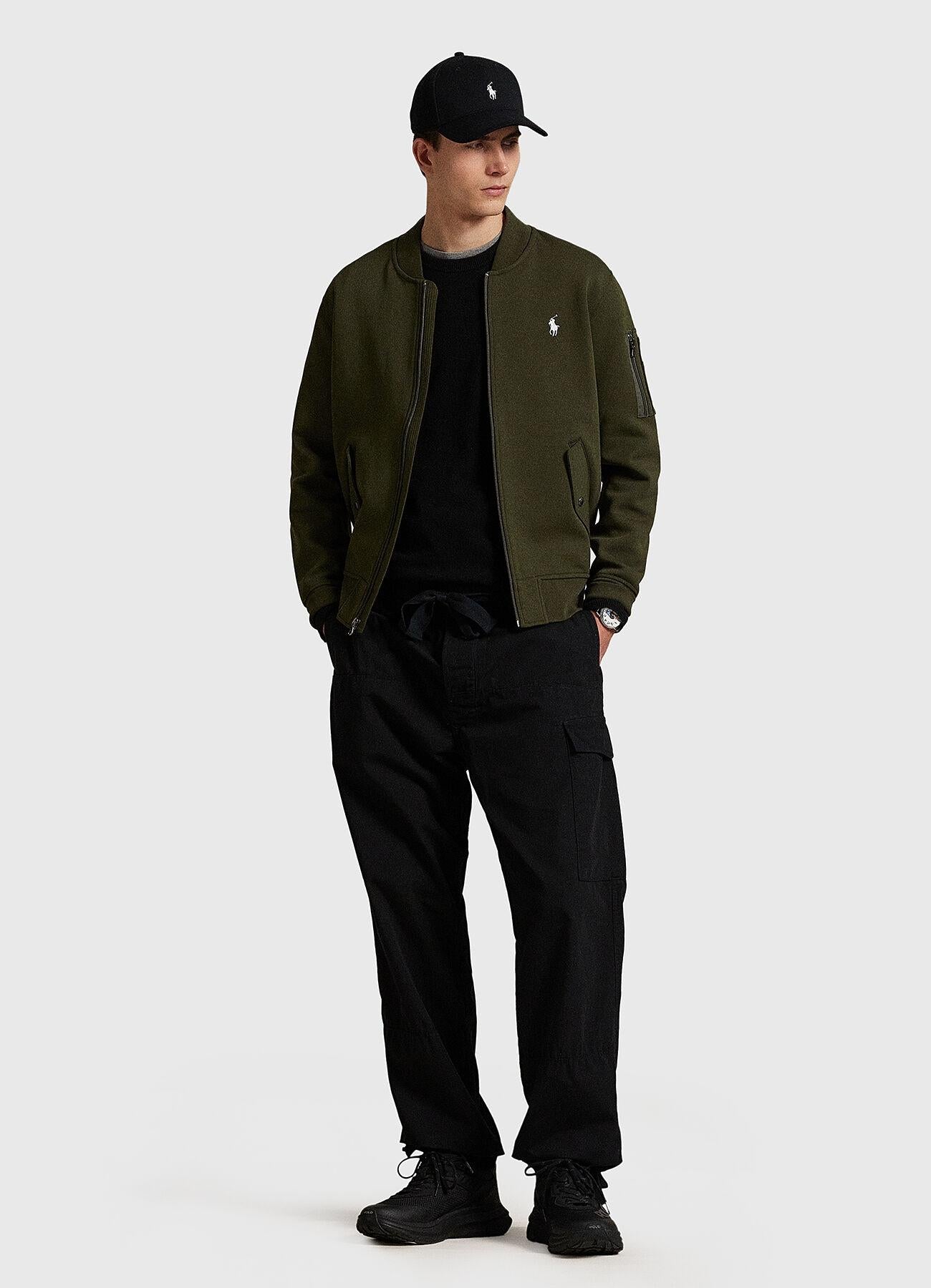 Giubbino con zip in misto cotone 710980339 002 RALPH LAUREN
