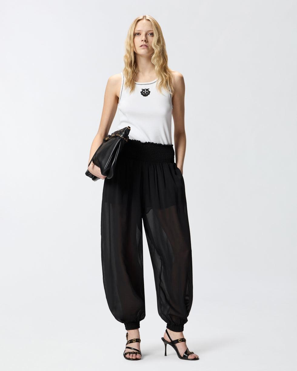 Pantaloni leggeri e fluidi<BR/> 106845A3B2 Z99 PINKO
