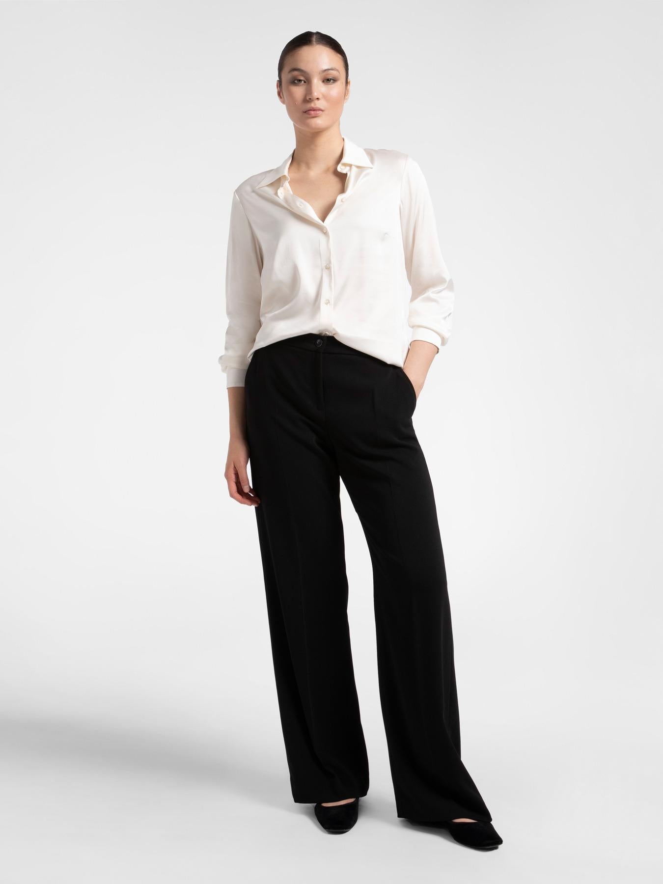 Women's viscose satin shirt