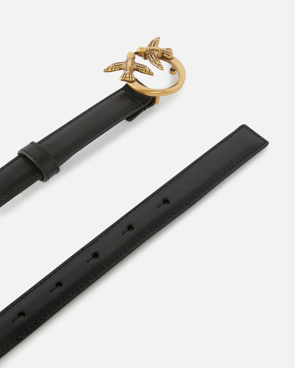 Cintura sottile Love Birds in pelle 2cm<BR/> 100143A0F1 Z99Q PINKO