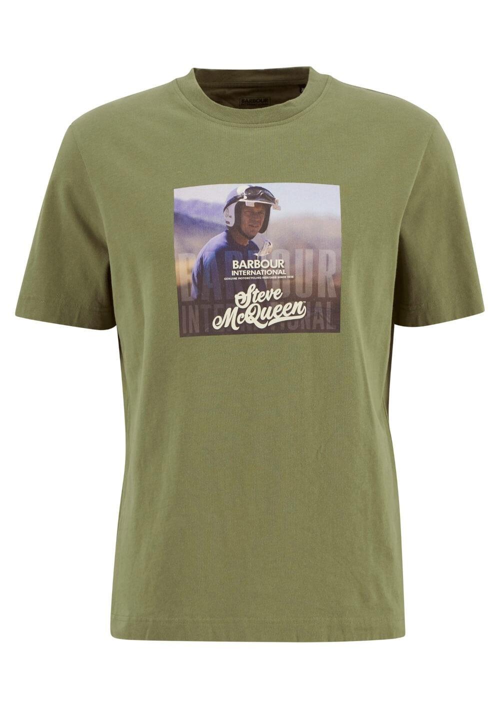 T-shirt con stampa Walde<BR/> MTS1584 OL31 BARBOUR