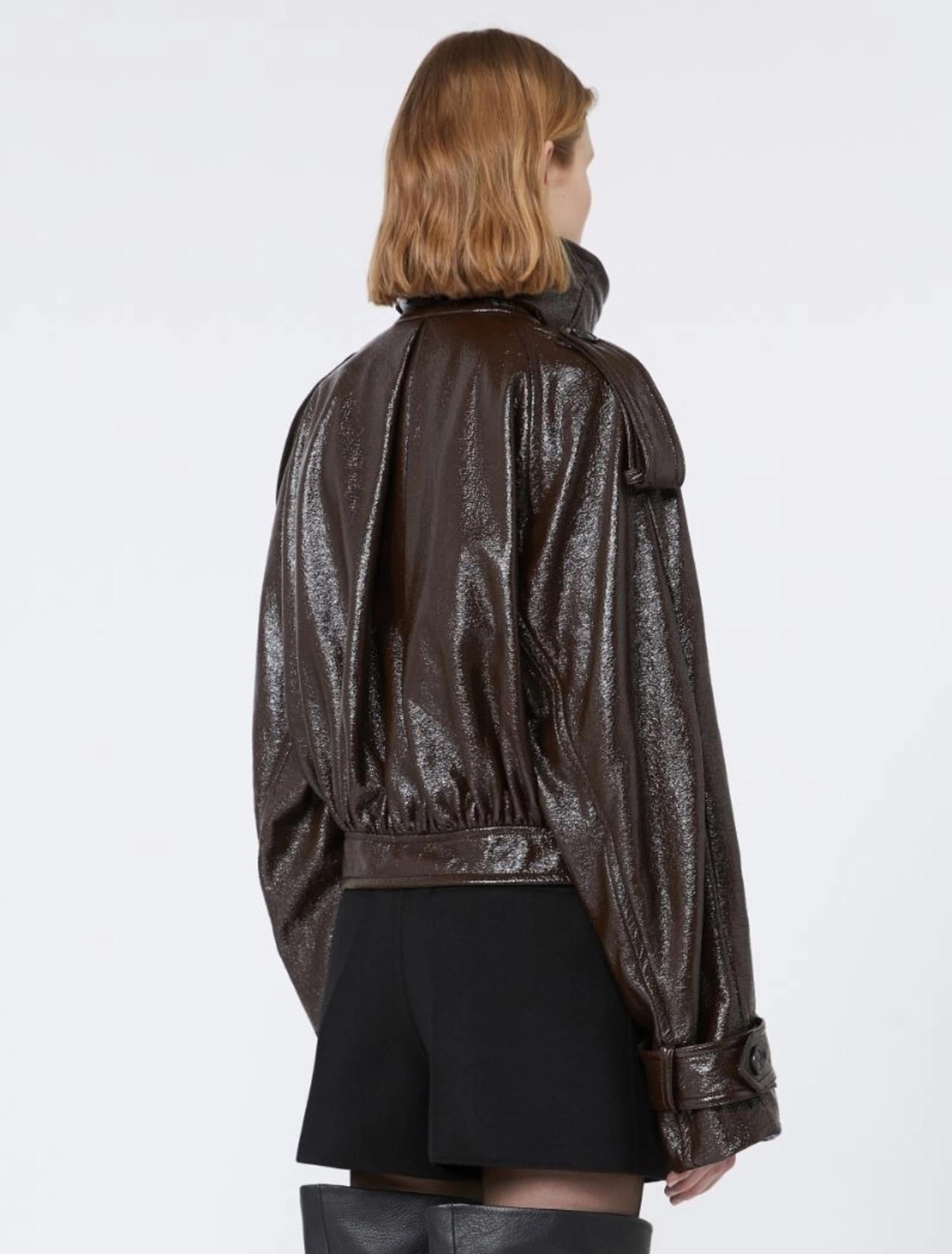 Trench corto effetto vernice BETA1234 002 SPORTMAX