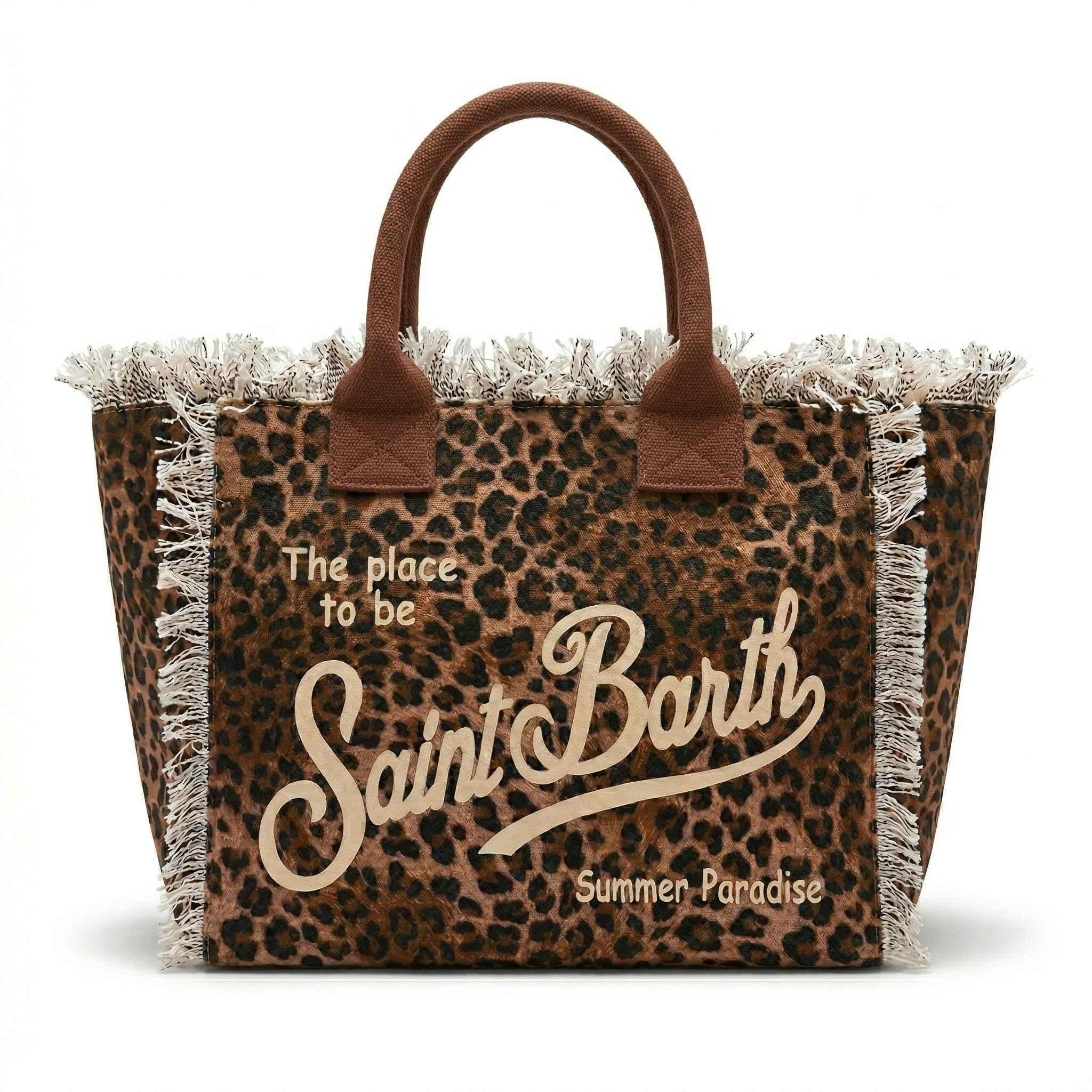Borsa a spalla SAINT BARTH VANITY - Sand Leopard VANI001 00190L MC2 SAINT BARTH
