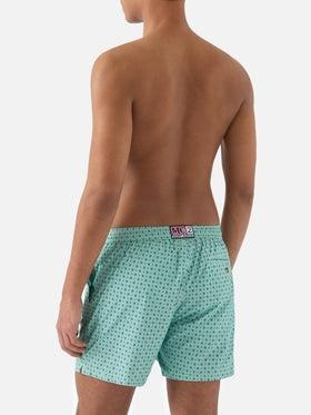 Costume mare Lighting Micro verde chiaro con stampa geometrica all-over<BR/> LIG0016 00071L MC2 SAINT BARTH