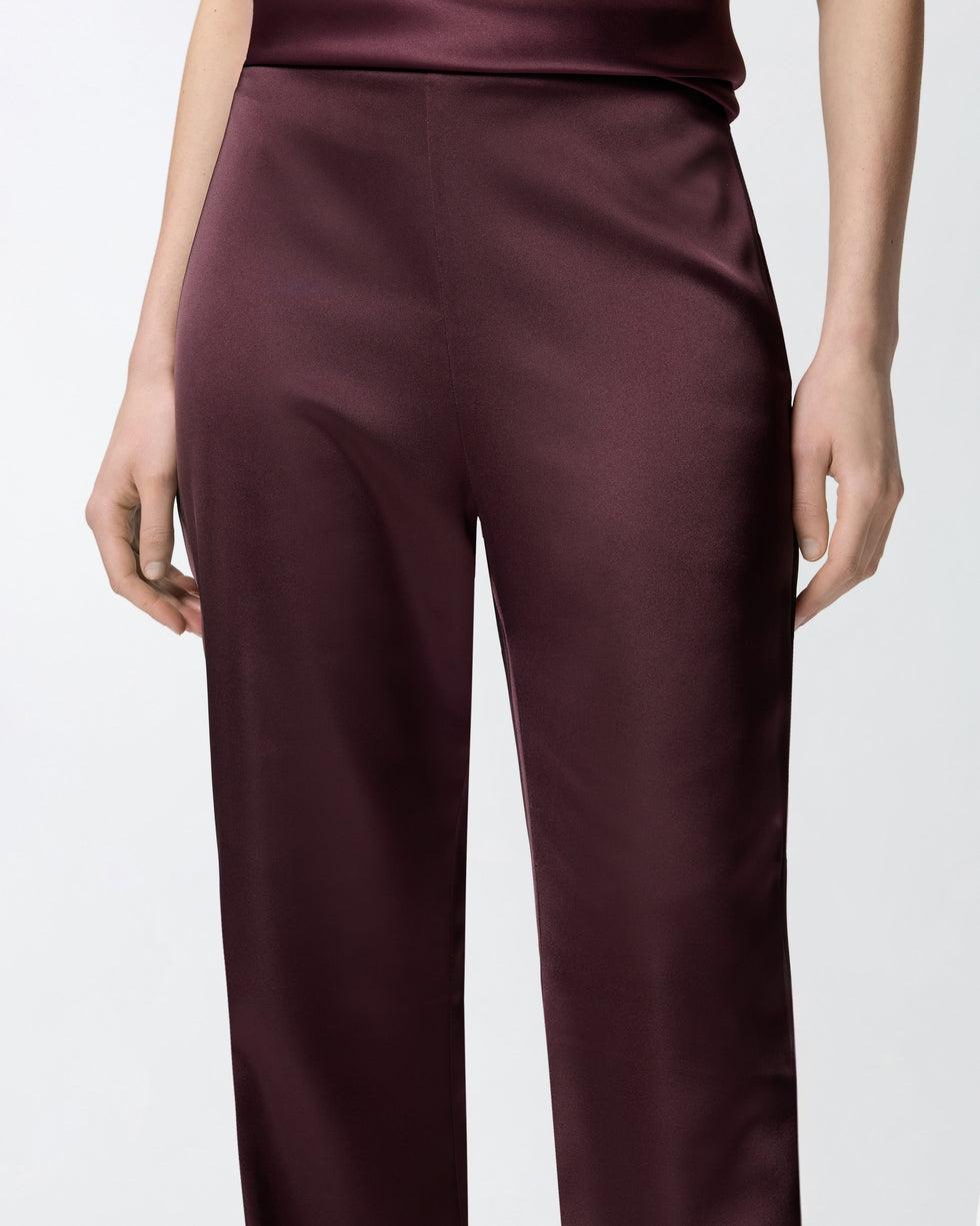 Pantaloni svasati in satin<BR/> 106434A361 R57 PINKO