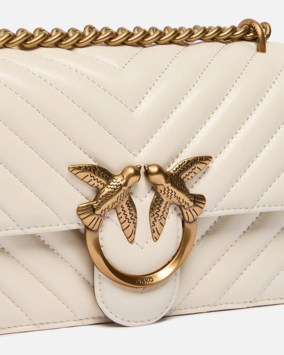 Borsa piccola a tracolla Love Bag One Chevron<BR/> 100074A0GK Z14Q PINKO