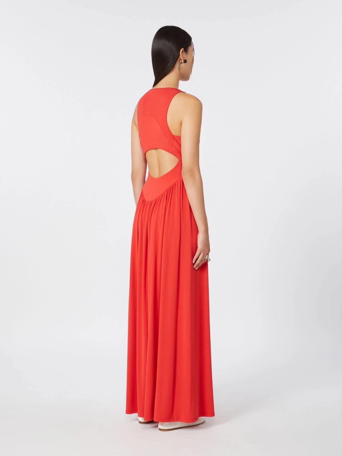 Abito lungo in jersey crêpe - Corallo<BR/> SPXPANINO 002 SPORTMAX