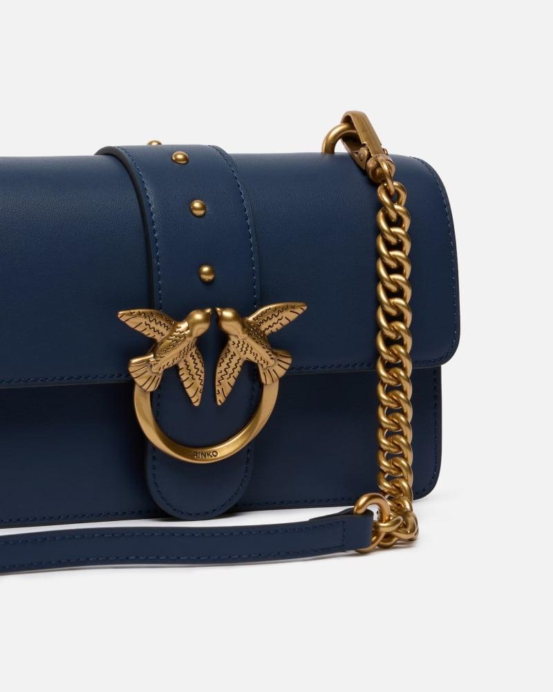 Borsa a tracolla piccola Love Bag One in pelle<BR/><BR/> 105856A0F1 G08Q PINKO