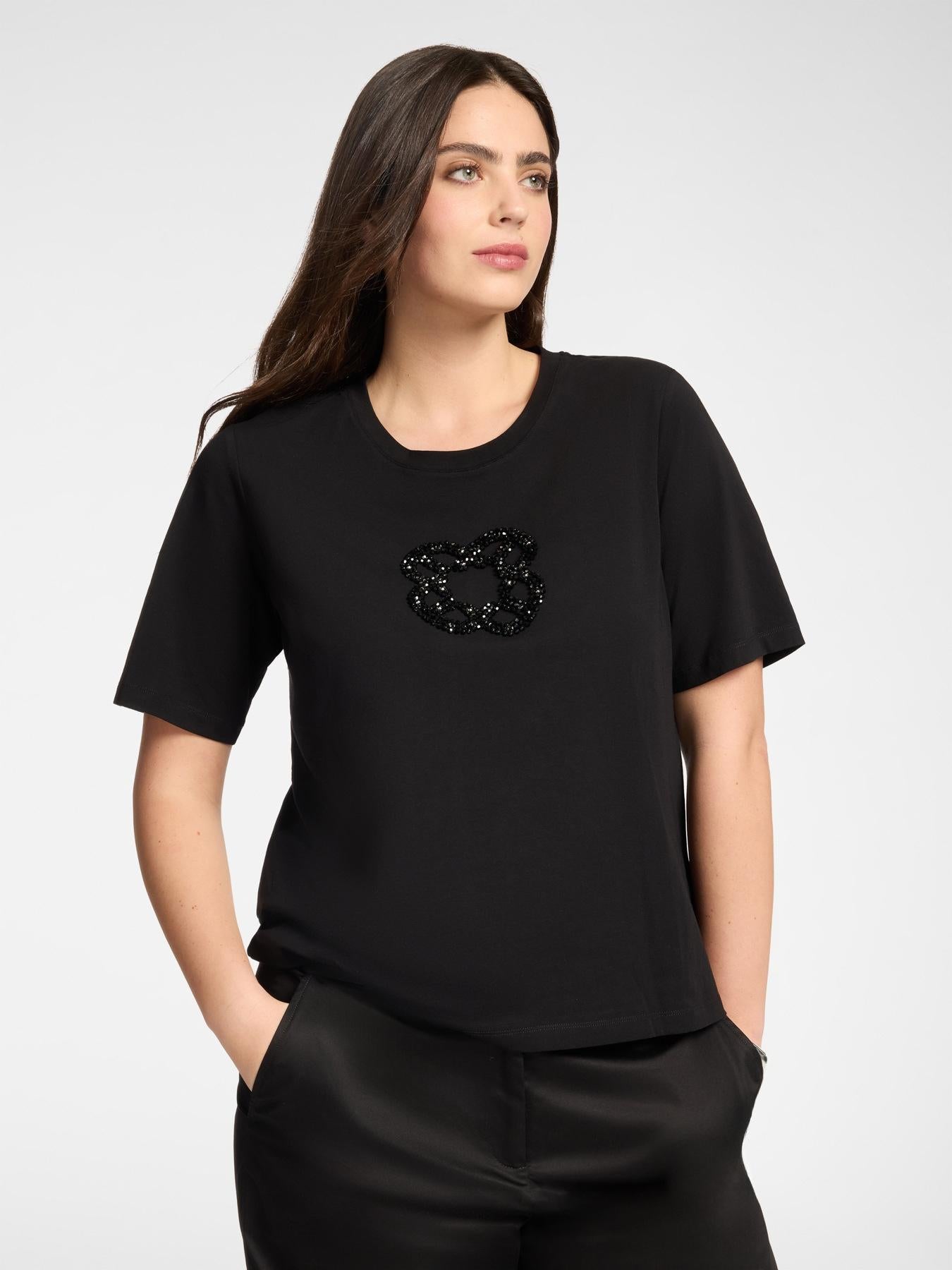 T-shirt con ricamo Monogram<BR/> G071Z100627N 33 ELENA MIRO