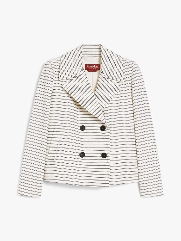 Giacca in ottoman di cotone a righe ASSUAN 001 WEEKEND
