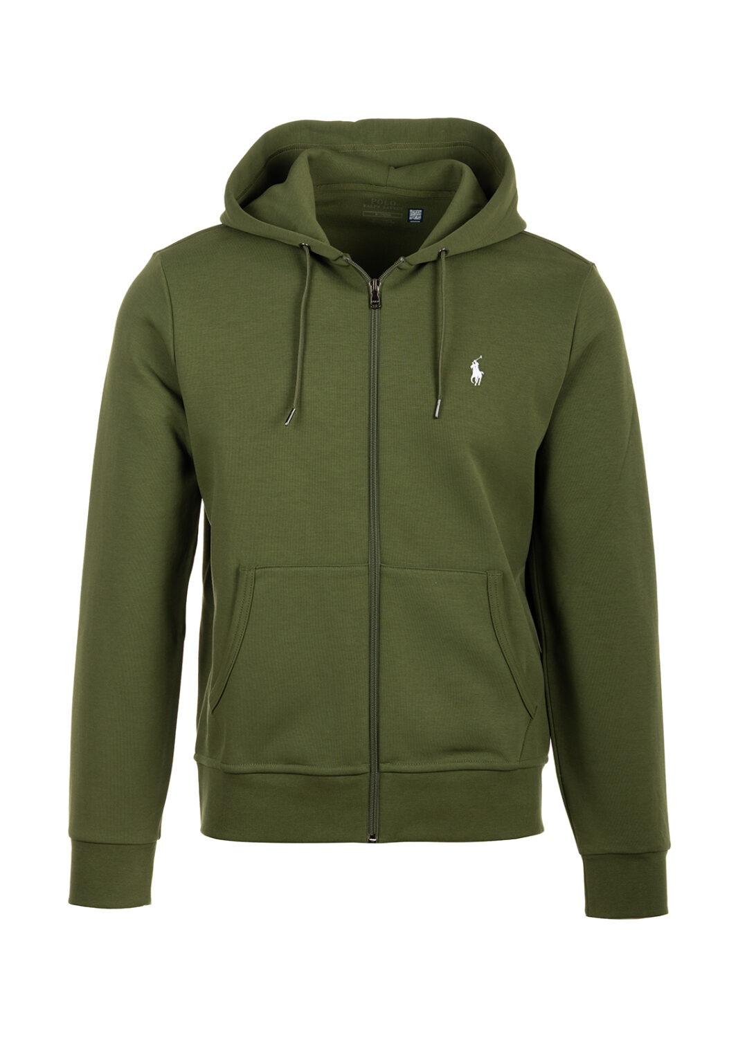 Felpa con cappuccio e cerniera in misto cotone 710881517 503 RALPH LAUREN