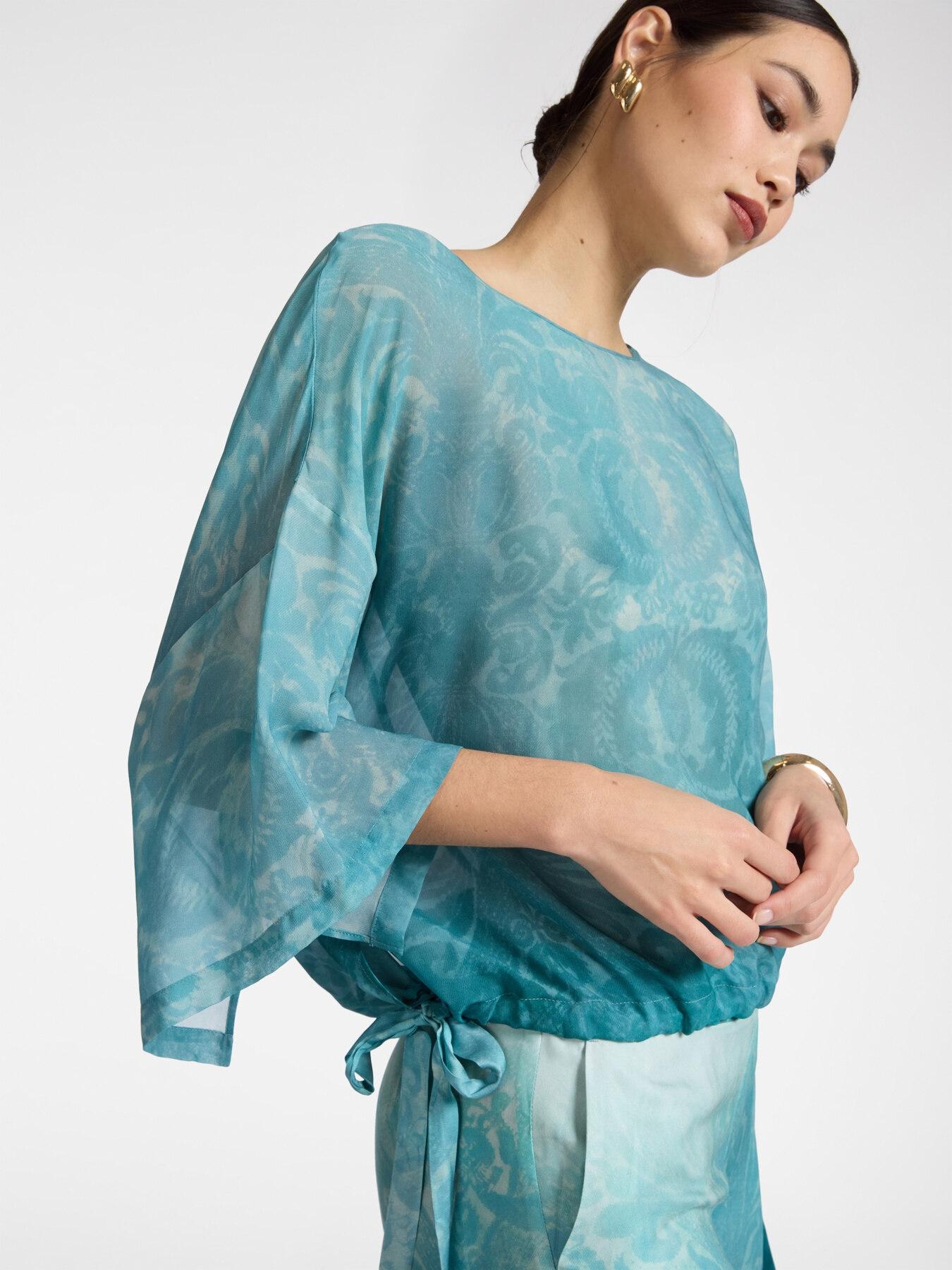 Blusa in georgette stampata<BR/> 2220E200342N 01 ELENA MIRO