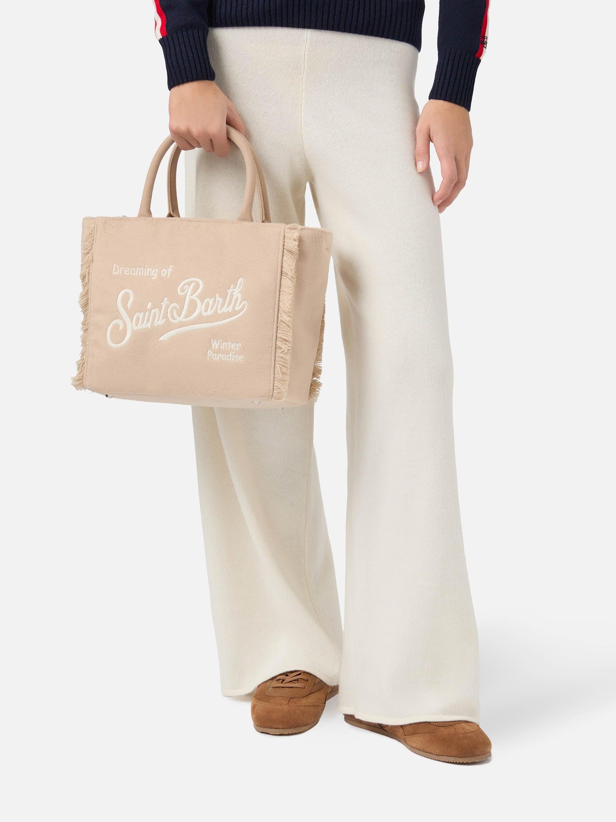 Borsa Colette Felt in misto lana beige COL0037 00296I MC2 SAINT BARTH
