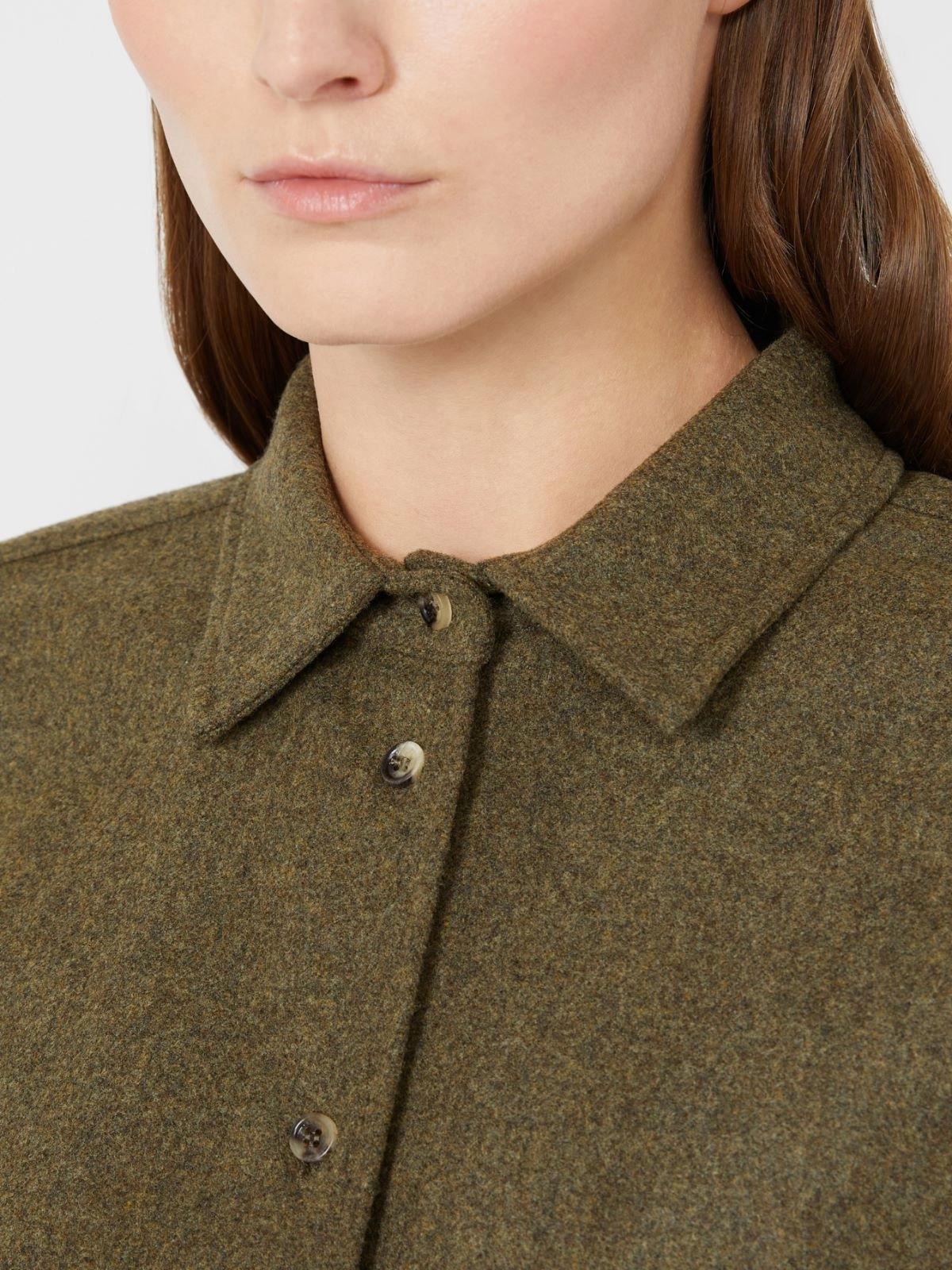 Camicia in feltro di lana - Verde muschio<BR/> BENARES1234 001 MAX MARA