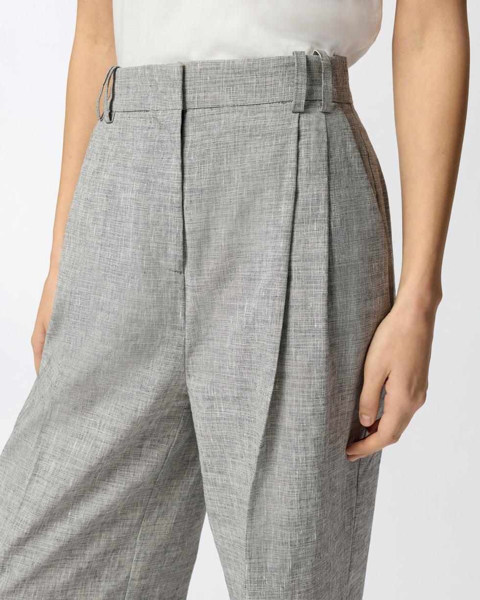 Pantaloni fiammati con piega stirata<BR/> 106918A3AS ZZ2 PINKO