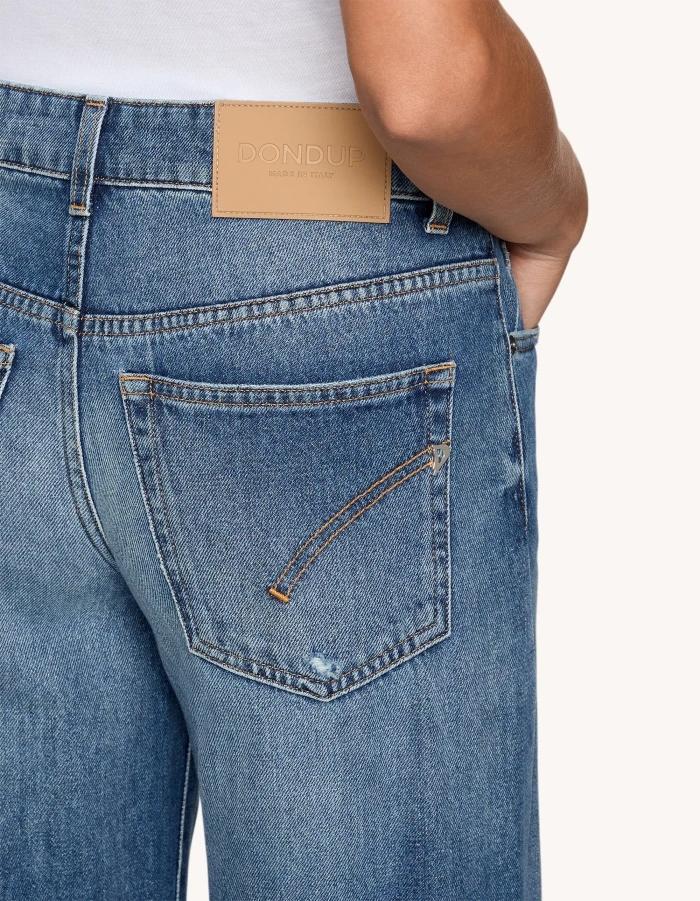 Jeans Marlen wide leg in denim fisso