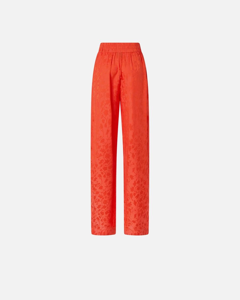 Pantaloni in jacquard floreale<BR/> 106802A3AN A99 PINKO