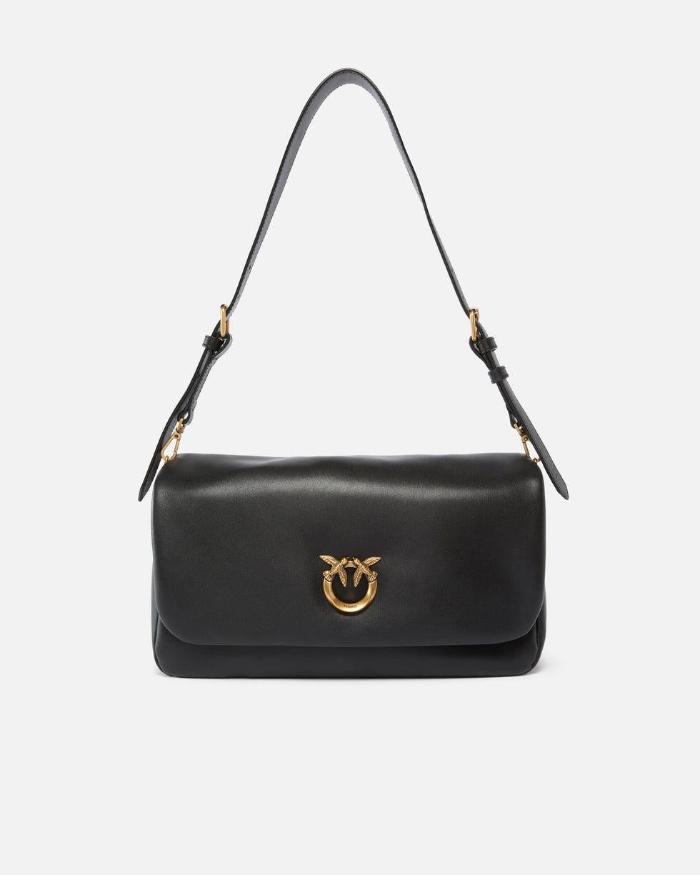 Borsa a tracolla media Love Bag Click Soft Horizontal Handle in pelle<BR/> 106178A0QO Z99Q PINKO