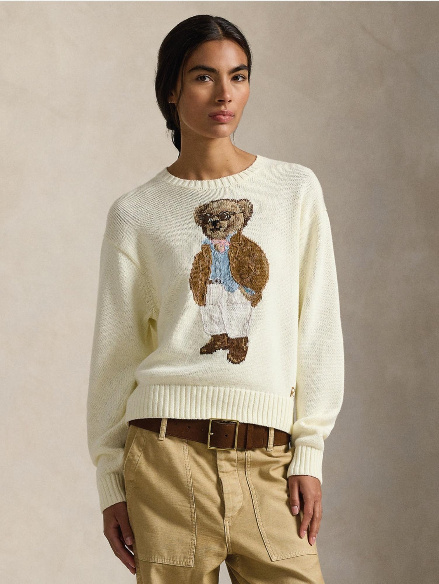 Maglia in cotone con motivo Polo Bear 211A96248 001 RALPH LAUREN