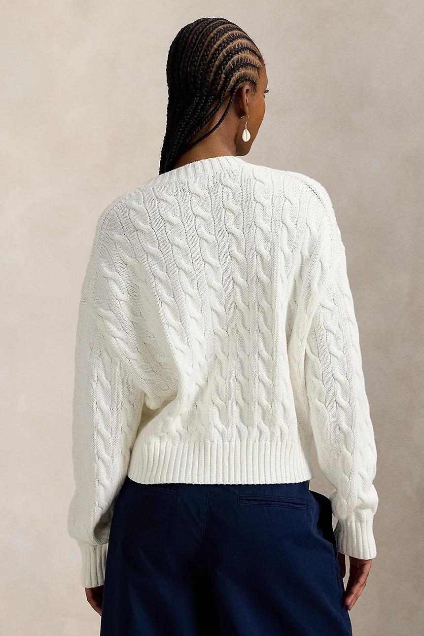 Maglione in cotone con lavorazione a trecce 211A96245 003 RALPH LAUREN