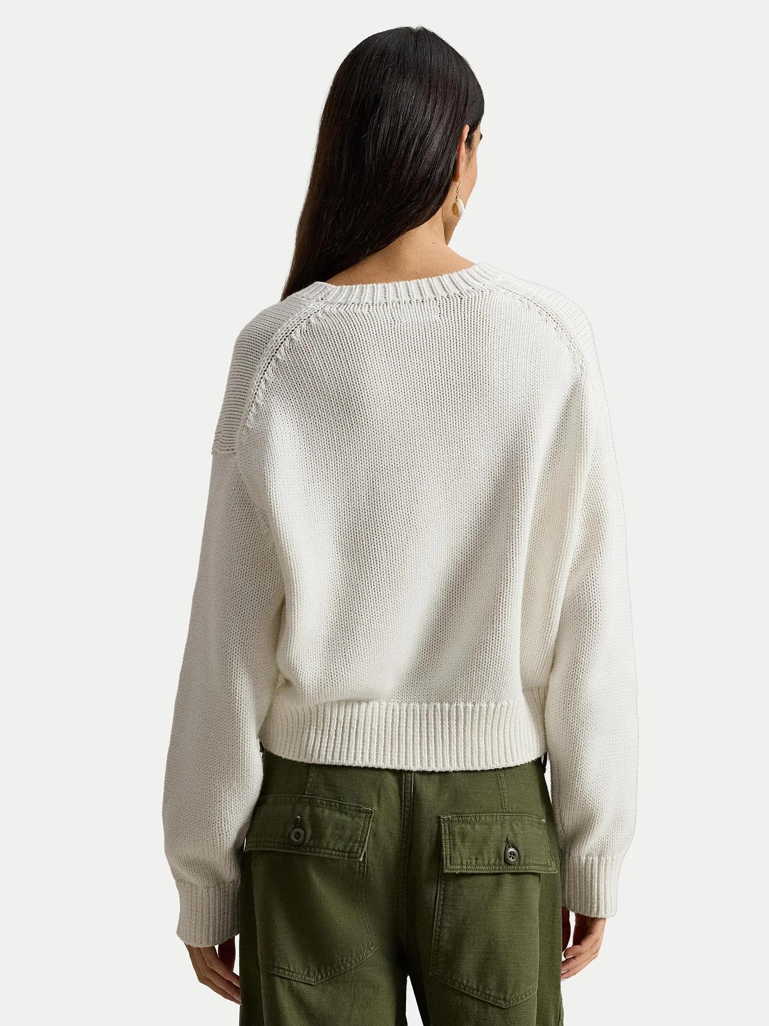 Maglione in cotone con Big Pony 211A96234 002 RALPH LAUREN