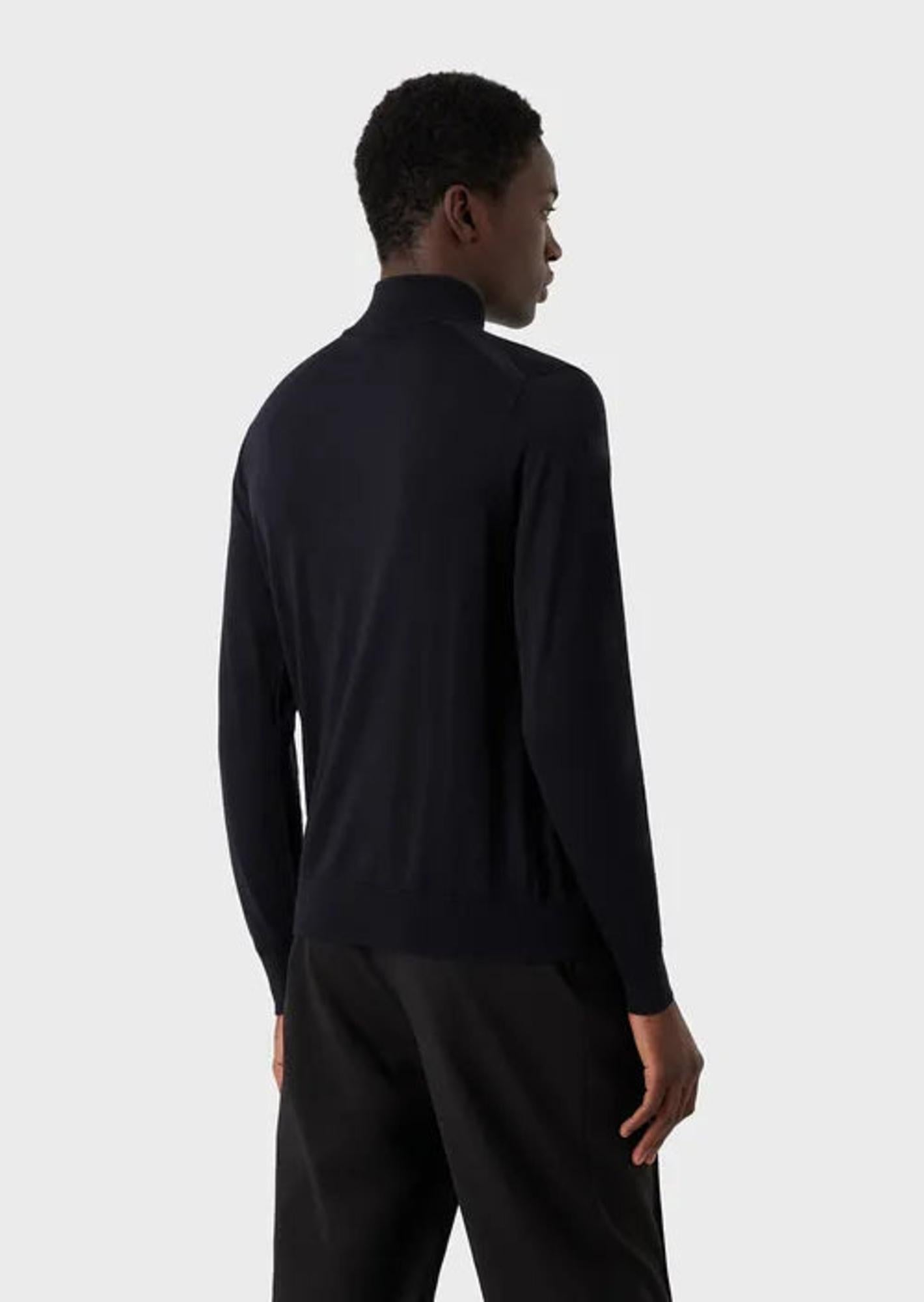 Cardigan uomo in pura lana con zip 8N1MUZ1MJXZ 0999 ARMANI