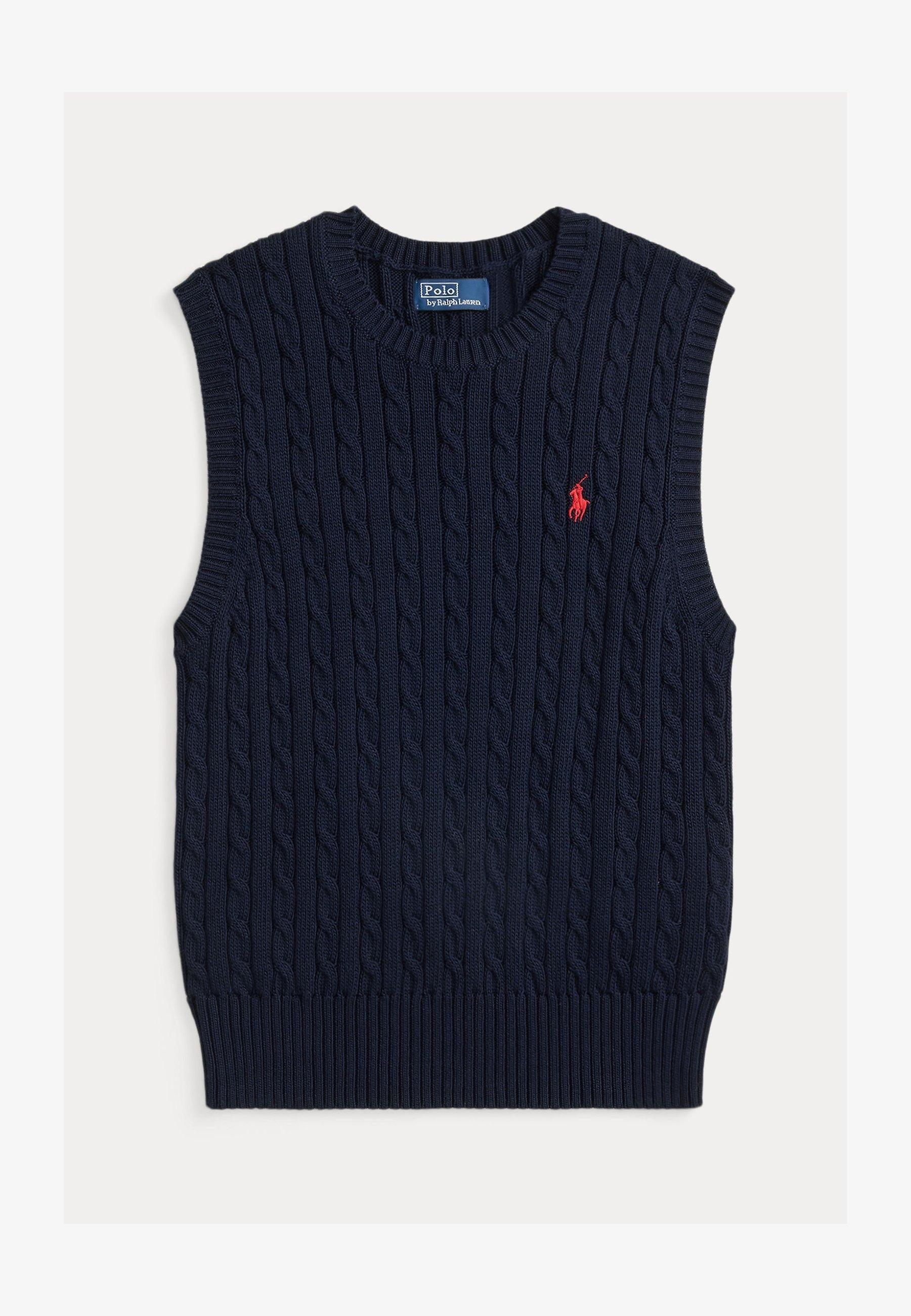 Gilet in cotone con lavorazione a trecce 211971882 501 RALPH LAUREN