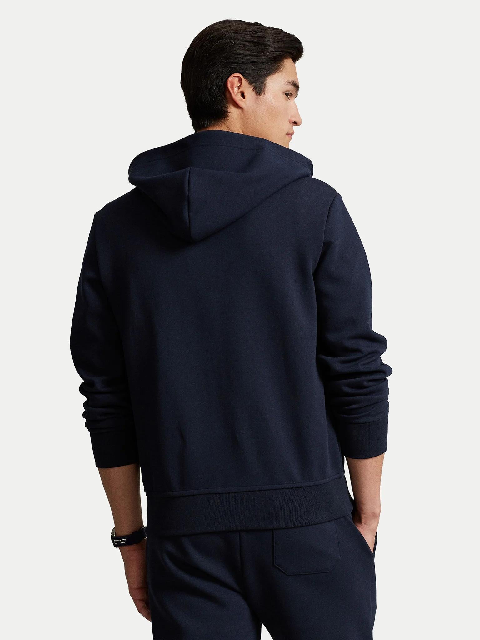 Felpa uomo in misto cotone con cappuccio e zip 710888282 002 RALPH LAUREN