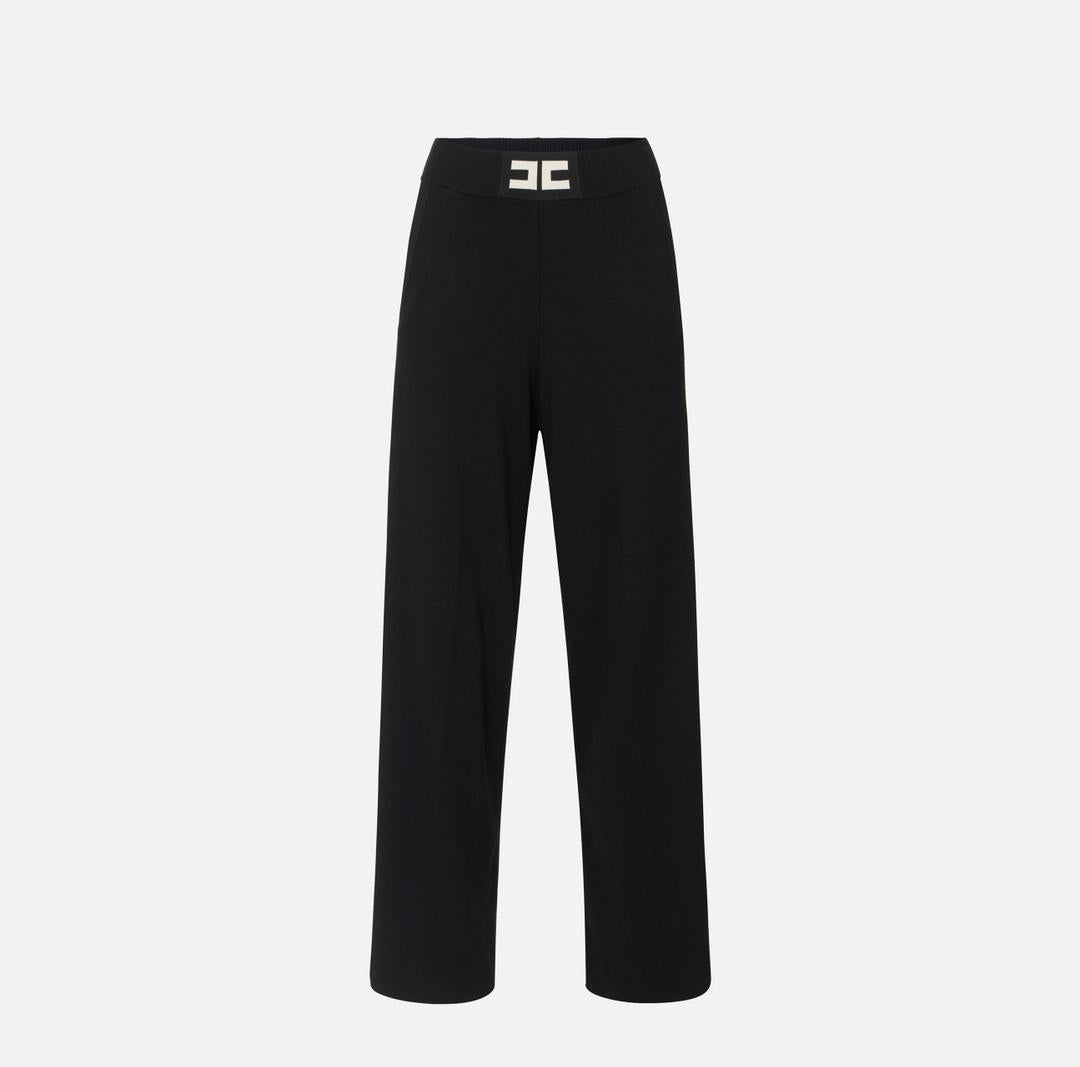 Pantaloni in viscosa con bande lucide KP69S56E2 EF3 ELISABETTA FRANCHI