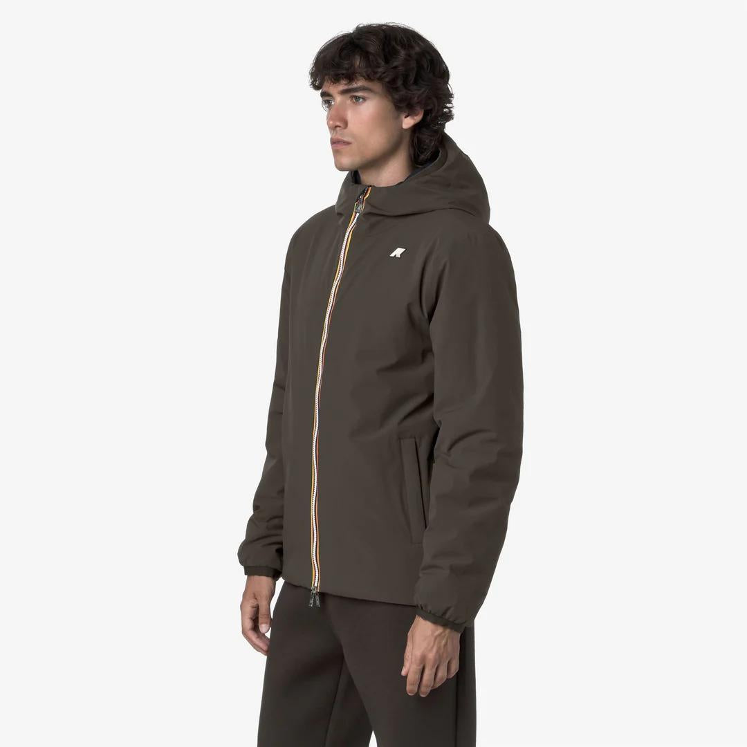 JACK ST WARM REVERSIBLE<BR/>BLACK OLIVE-BLUE DEPTH<BR/>Giacca impermeabile reversibile da uomo K6128VW B3A K-WAY