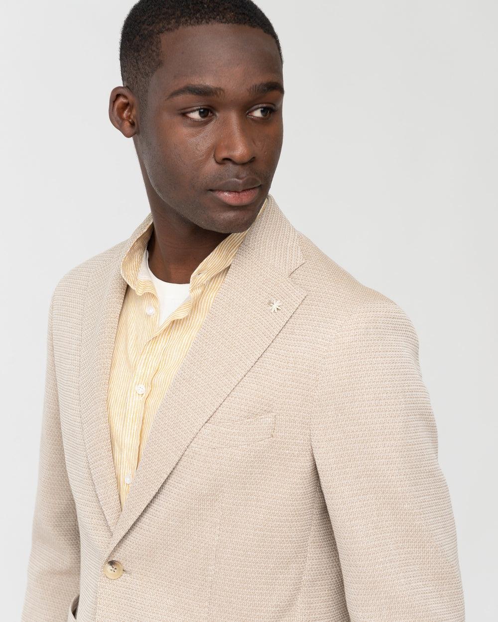 giacca nuvola misto cotone beige<BR/> 3832G2728253128 23 MANUEL RITZ