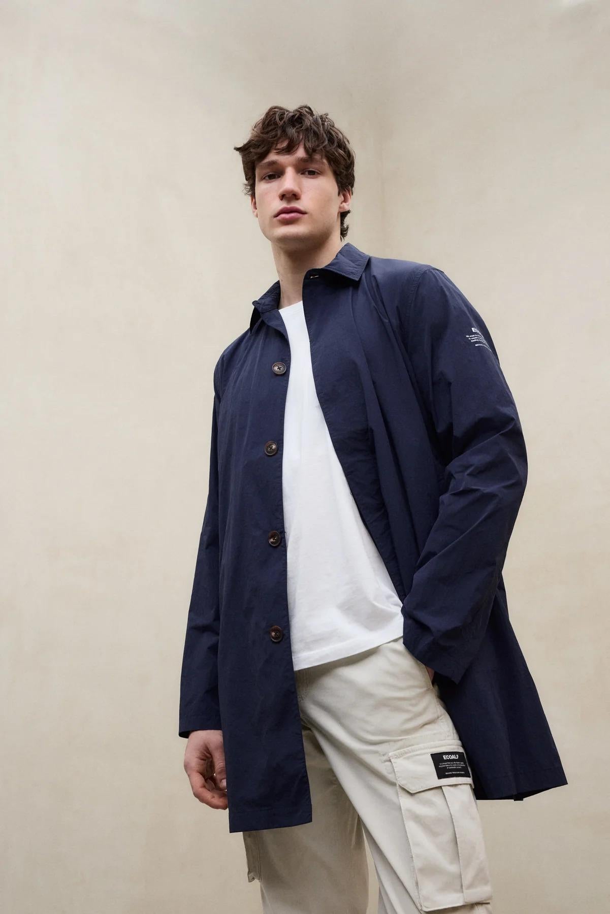 Trench Vestal Blu Marino Ripiegabile<BR/><BR/> VESTAL 161 ECOALF