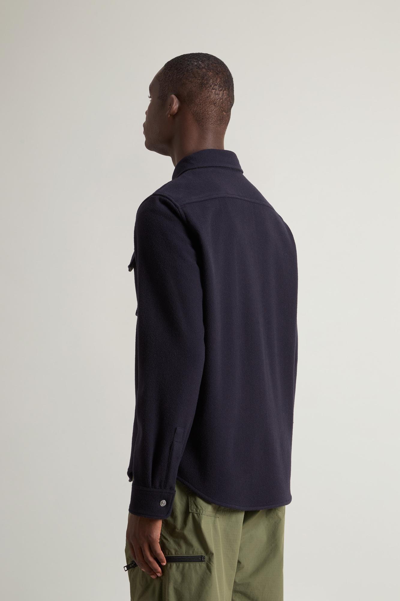 Giacca camicia uomo in misto lana