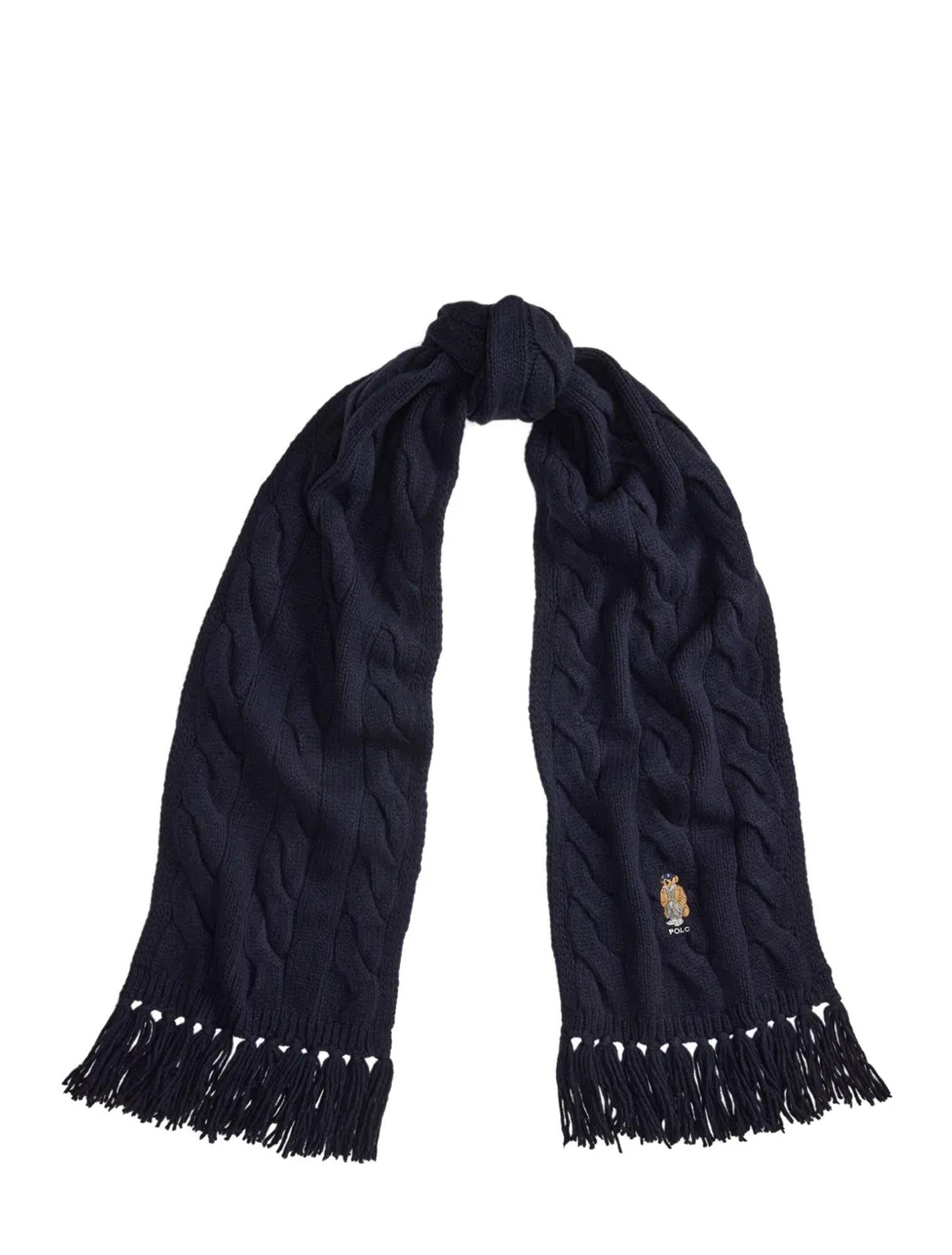 Sciarpa intrecciata in misto lana con logo bear 455981434 002 RALPH LAUREN