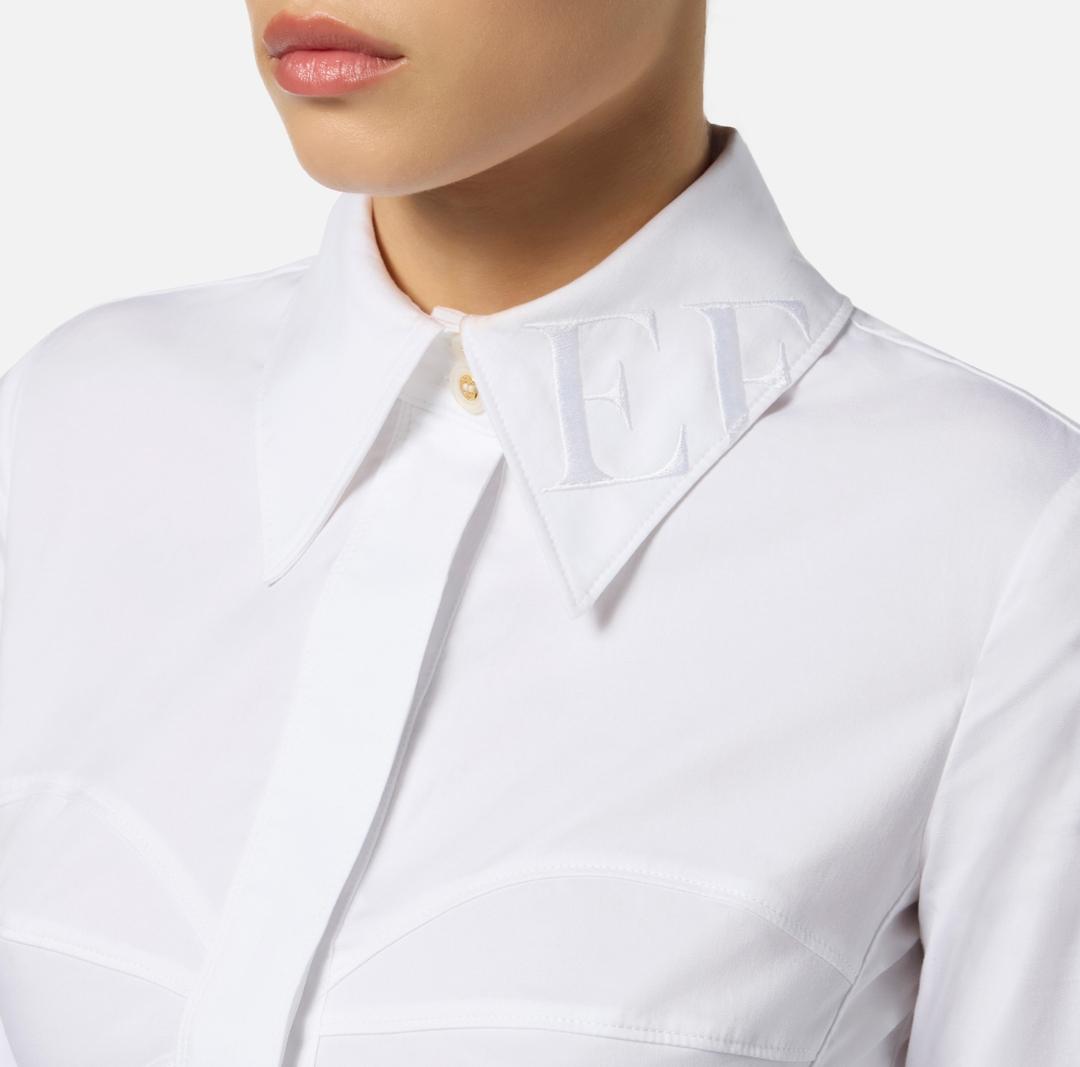 Camicia in popeline di cotone CA08256E2 100 ELISABETTA FRANCHI