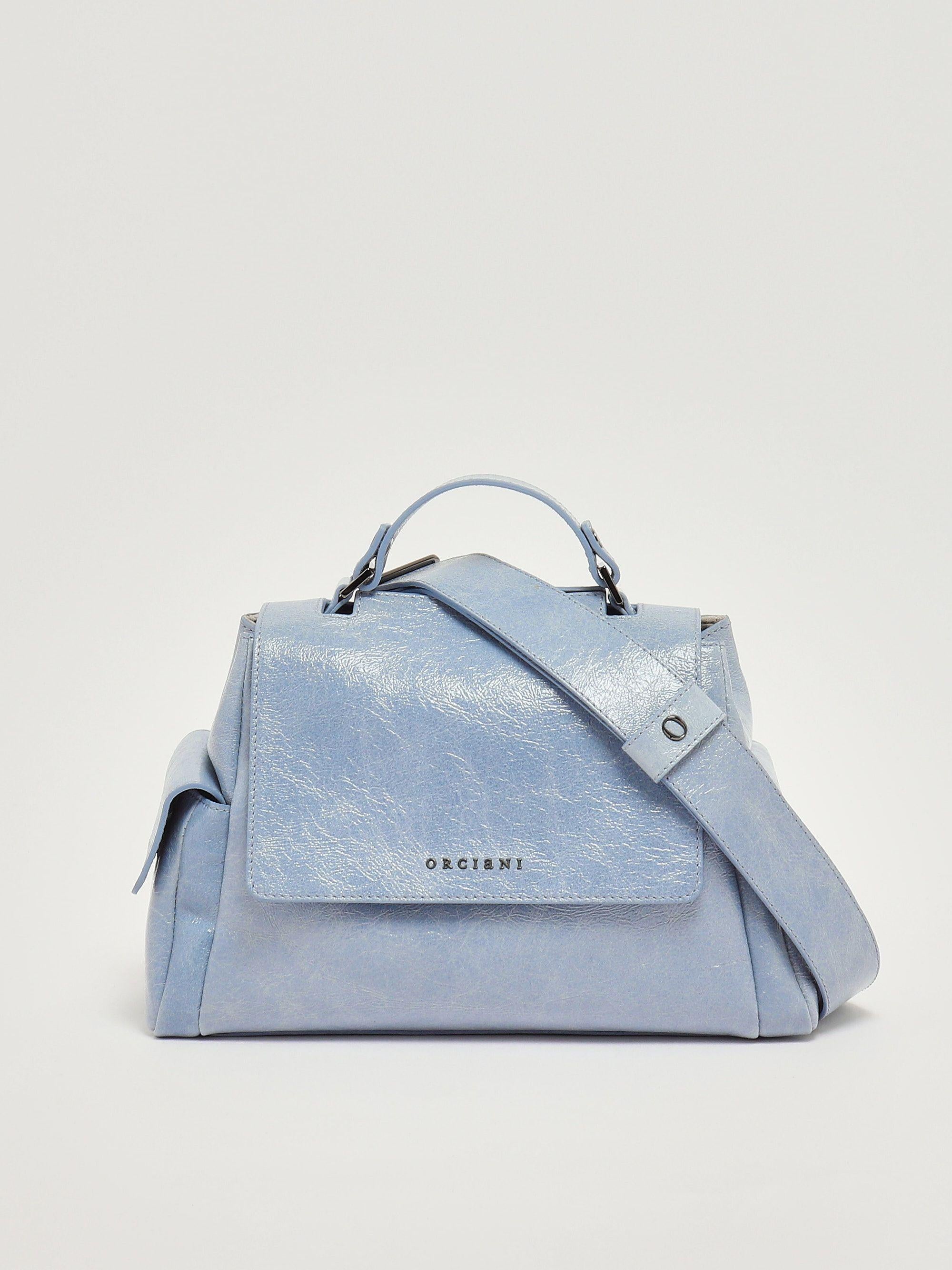 Borsa Sveva Stark Small a mano in pelle con tracolla<BR/> B01999STK CIELO ORCIANI