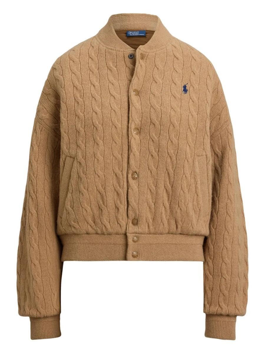 Giacca bomber in lana e cashmere a trecce 211966122 002 RALPH LAUREN