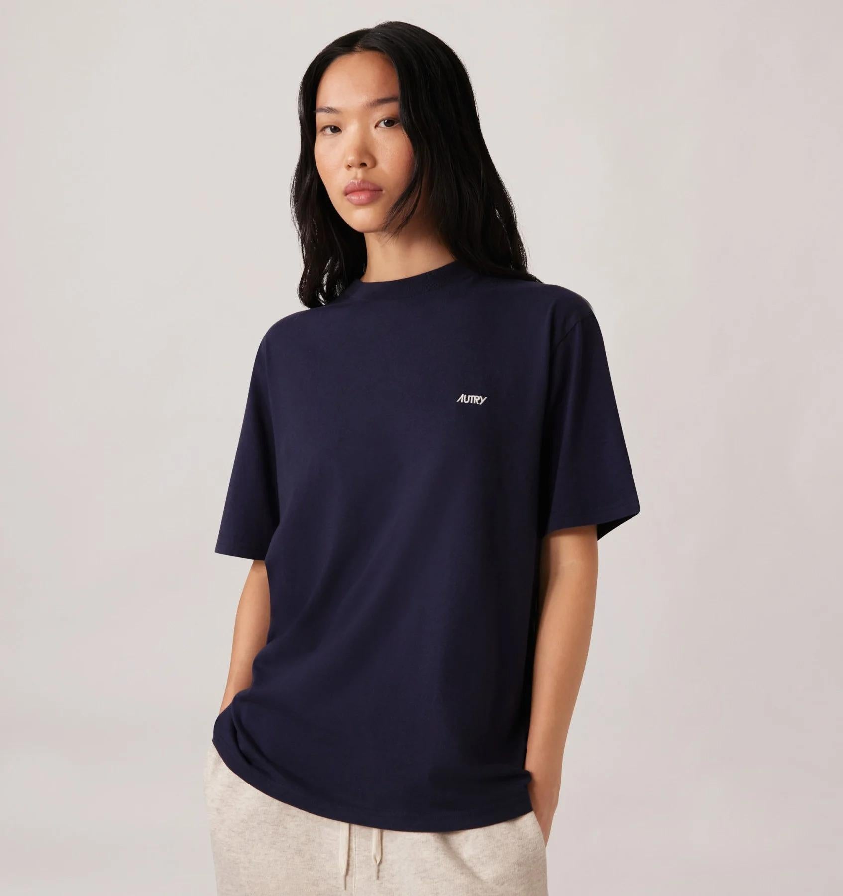 T-SHIRT CON LOGO RICAMATO DONNA TSPW A7CB AUTRY ACTION SHOES
