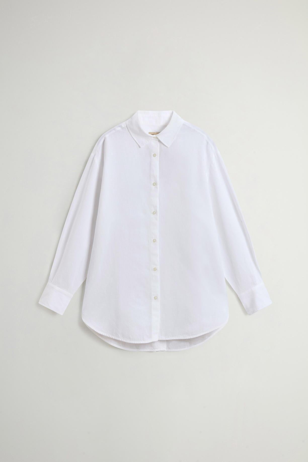 Camicia Boyfriend in misto cotone e lino<BR/> CFWWSI2013FRUT5295 8309 WOOLRICH