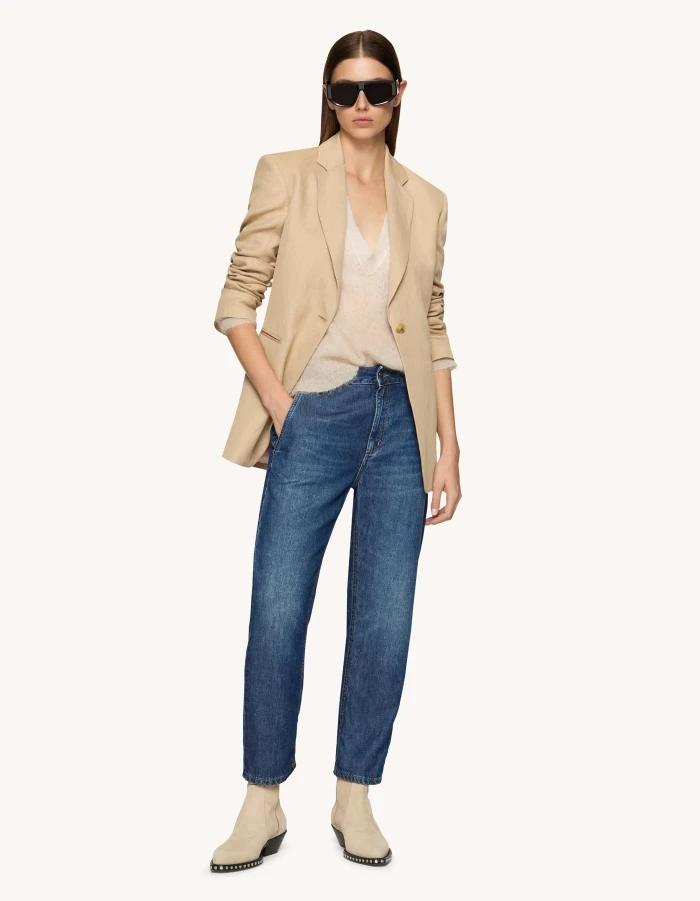 Jeans Willa loose in denim fisso lyocell